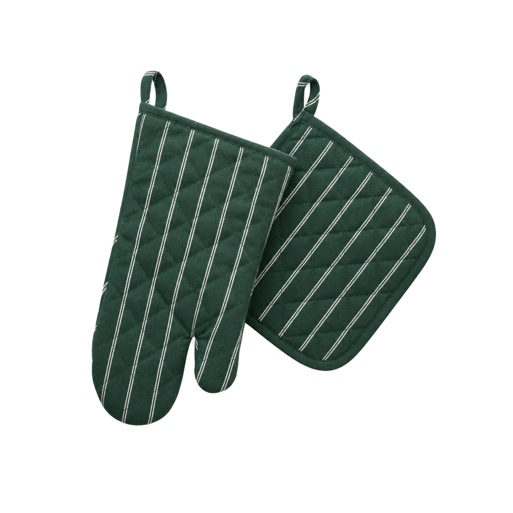 Striped Oven Mitts