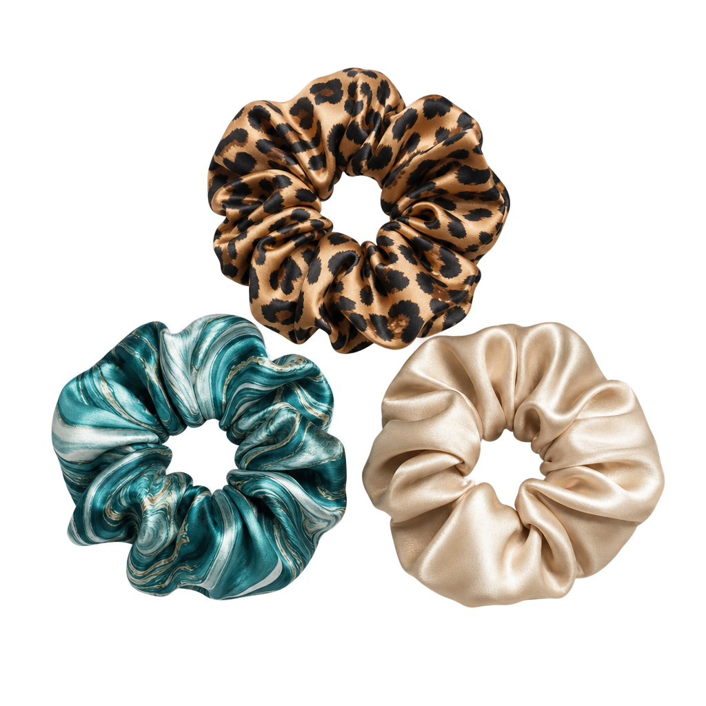 Satin Scrunchie Trio